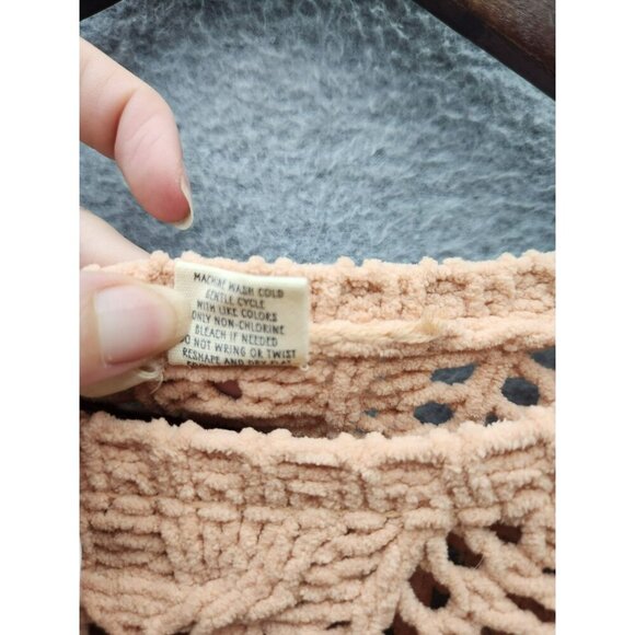 Sky & Sparrow Womens Peach Chenille Knit Sweater M - Picture 5 of 6